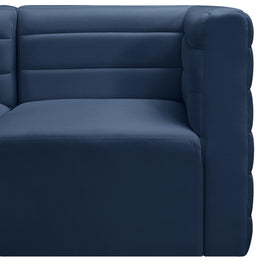 Meridian Quincy Navy Velvet Modular Corner Chair