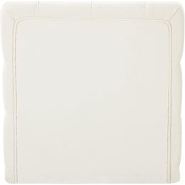Meridian Tuft Cream Velvet Armless Chair