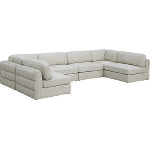 Meridian Tuft Cream Velvet Corner Chair