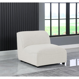 Meridian Miramar Cream Durable Linen Textured Armless