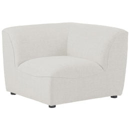 Meridian Miramar Cream Durable Linen Textured Corner