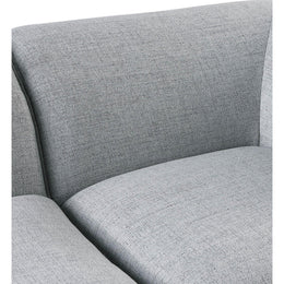 Meridian Miramar Grey Durable Linen Textured Armless