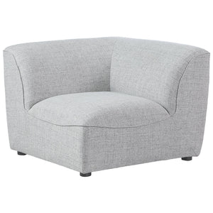Meridian Miramar Grey Durable Linen Textured Corner
