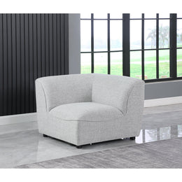 Meridian Miramar Grey Durable Linen Textured Corner