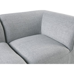 Meridian Miramar Grey Durable Linen Textured Corner