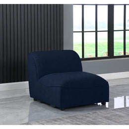 Meridian Miramar Navy Durable Linen Textured Armless