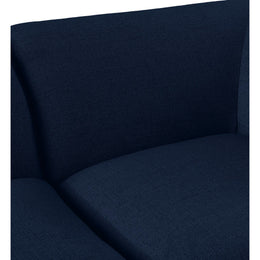 Meridian Miramar Navy Durable Linen Textured Armless