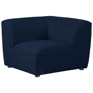 Meridian Miramar Navy Durable Linen Textured Corner