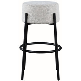 Meridian Avalon Cream Boucle Fabric Bar Stool
