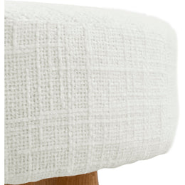 Meridian Jasper Cream Boucle Fabric Stool