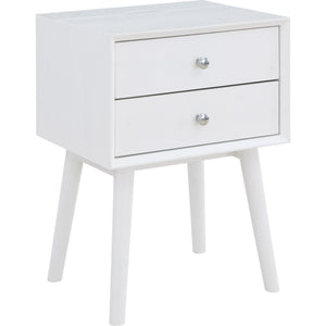 Meridian Teddy White Night Stand