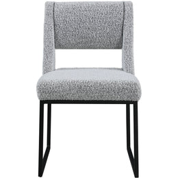 Meridian Jayce Grey Boucle Fabric Dining Chair