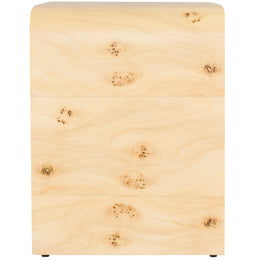 Meridian Cresthill Natural Burl Wood Night Stand