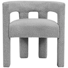 Meridian Athena Grey Boucle Fabric Accent/Dining Chair