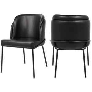 Meridian Jagger Black Vegan Leather Dining Chair