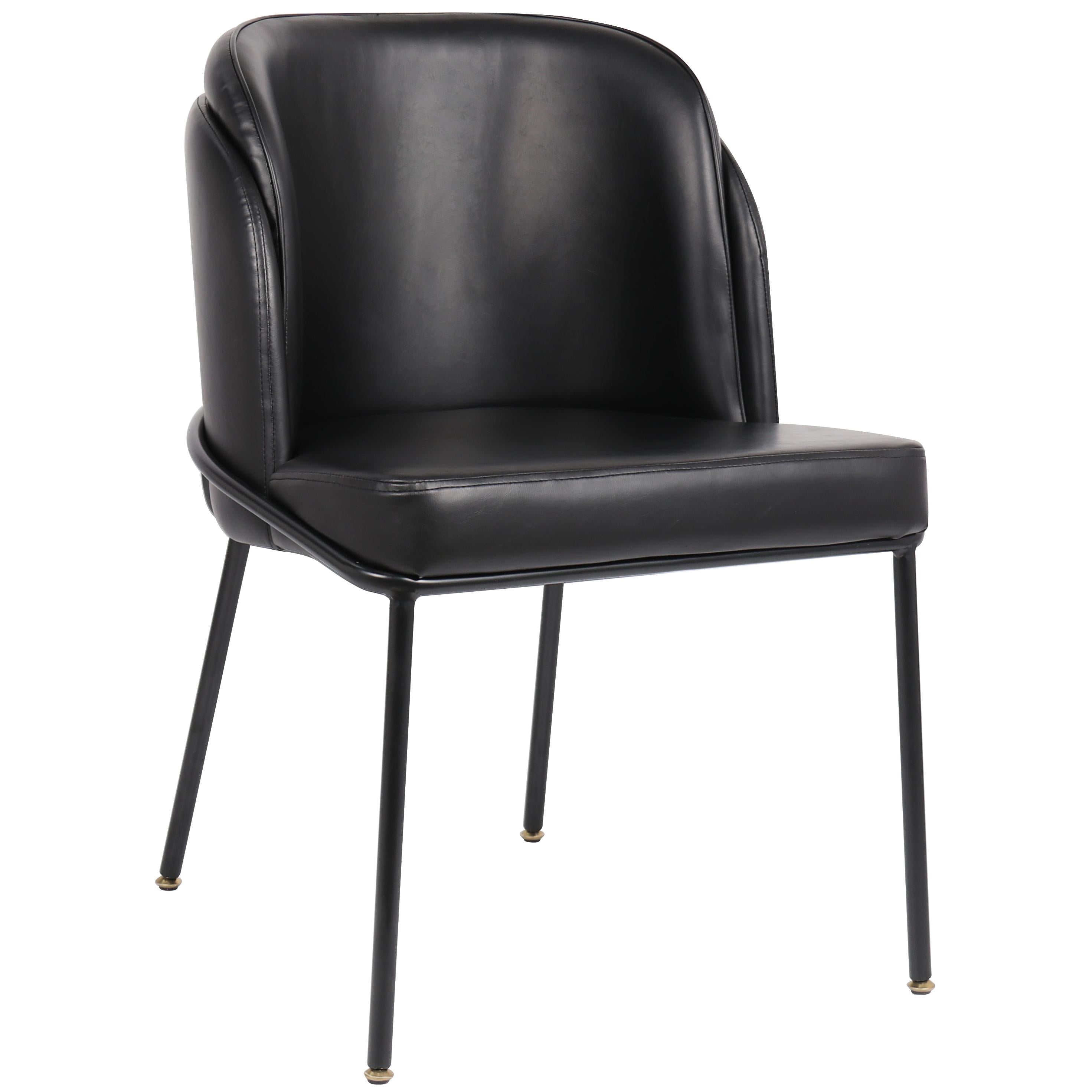 Meridian Jagger Black Vegan Leather Dining Chair