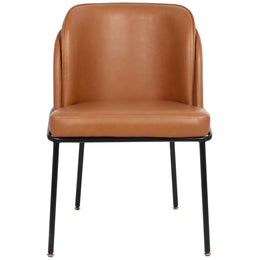 Meridian Jagger Cognac Vegan Leather Dining Chair