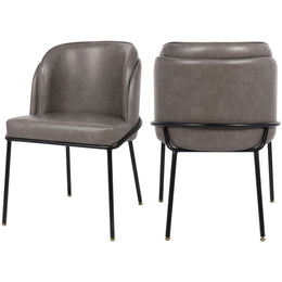 Meridian Jagger Grey Vegan Leather Dining Chair