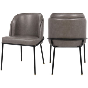 Meridian Jagger Grey Vegan Leather Dining Chair