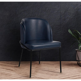 Meridian Jagger Navy Vegan Leather Dining Chair
