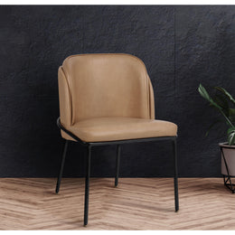 Meridian Jagger Tan Vegan Leather Dining Chair