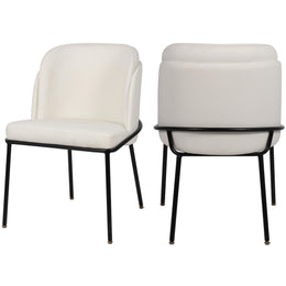 Meridian Jagger White Vegan Leather Dining Chair