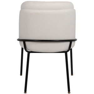 Meridian Jagger White Vegan Leather Dining Chair