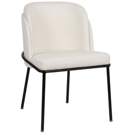 Meridian Jagger White Vegan Leather Dining Chair
