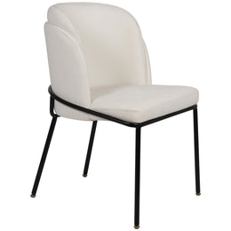 Meridian Jagger White Vegan Leather Dining Chair