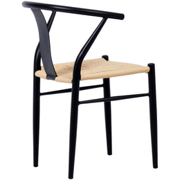 Meridian Beck Beige Hand Woven Rope Dining Chair