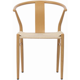 Meridian Beck Beige Hand Woven Rope Dining Chair