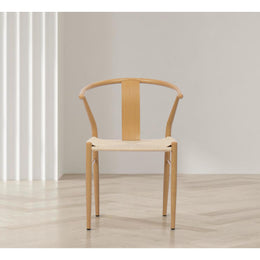 Meridian Beck Beige Hand Woven Rope Dining Chair