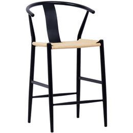 Meridian Beck Beige Hand Woven Rope Stool
