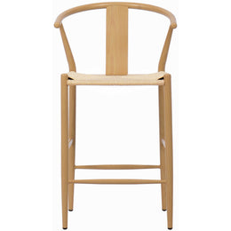 Meridian Beck Beige Hand Woven Rope Stool