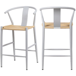 Meridian Beck Beige Hand Woven Rope Stool