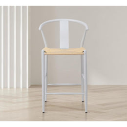 Meridian Beck Beige Hand Woven Rope Stool