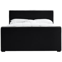 Meridian Dillard Black Velvet King Bed