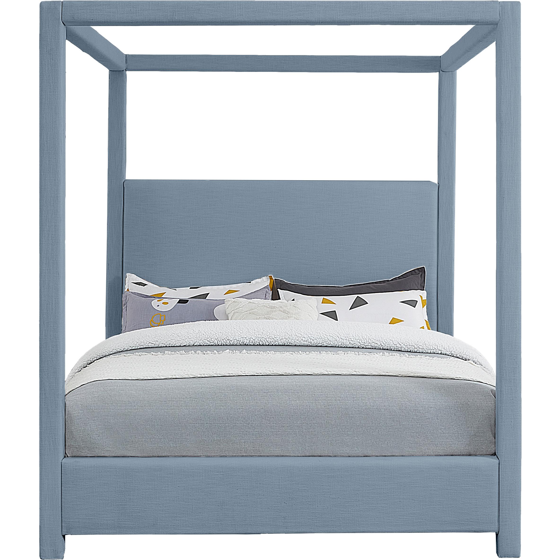 Meridian Emerson Sky Blue King Bed (3 Boxes)