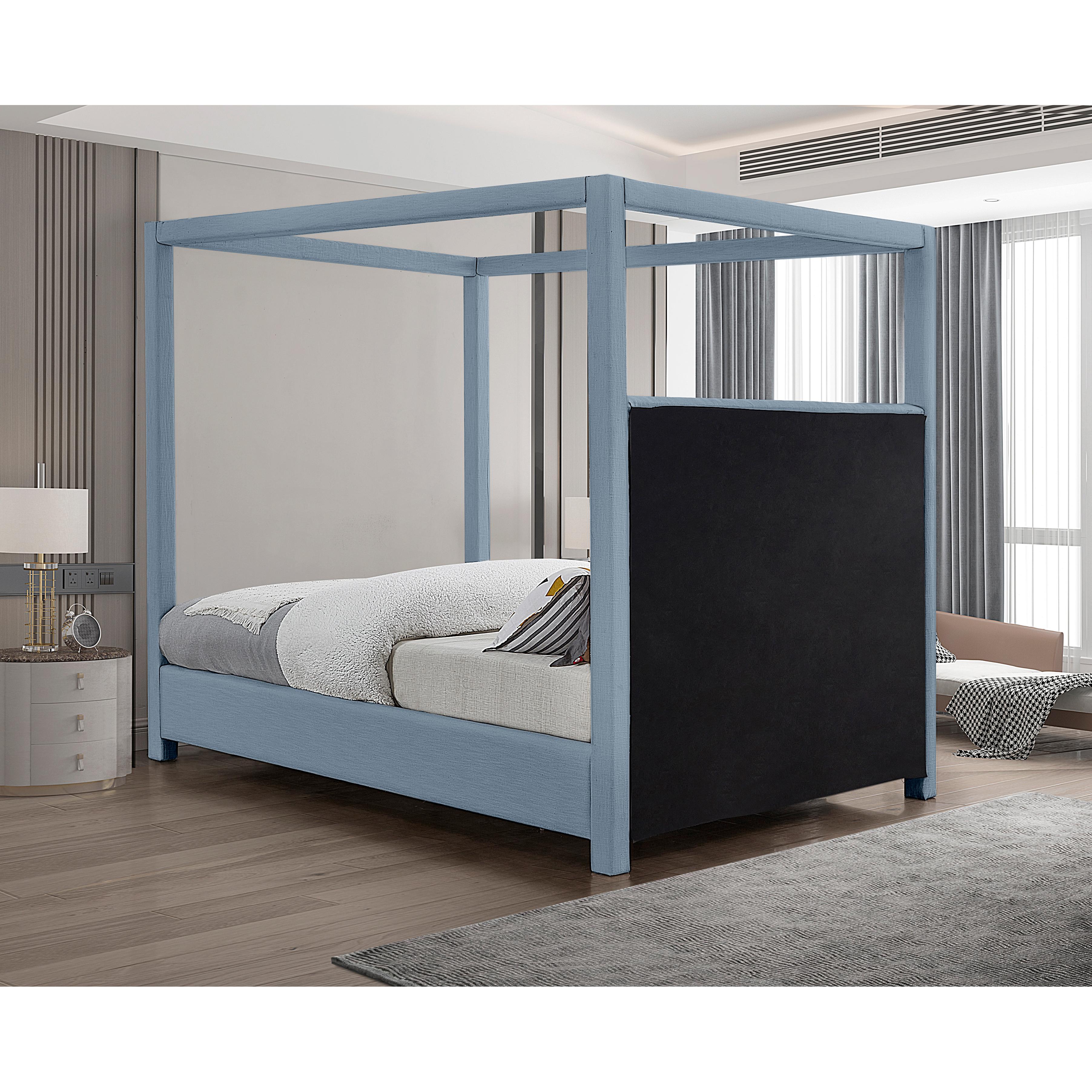 Meridian Emerson Sky Blue Queen Bed (3 Boxes)
