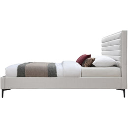 Meridian Hunter Cream Linen Textured Queen Bed