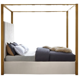 Meridian Jones Cream Velvet King Bed