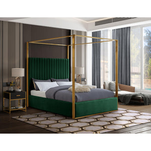Meridian Jones Green Velvet King Bed