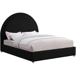 Meridian Milo Black Fabric King Bed