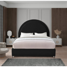 Meridian Milo Black Fabric King Bed
