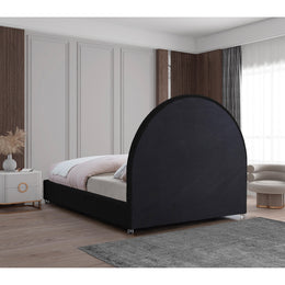 Meridian Milo Black Fabric Queen Bed