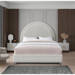 Meridian Milo Cream Fabric Full Bed