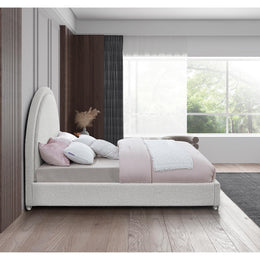 Meridian Milo Cream Fabric Full Bed