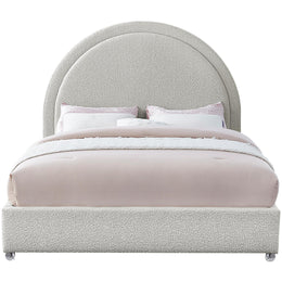 Meridian Milo Cream Fabric King Bed