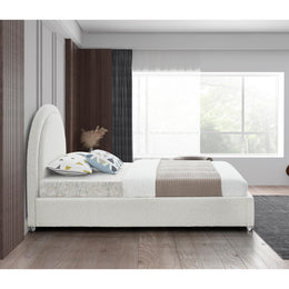 Meridian Milo Cream Fabric Twin Bed