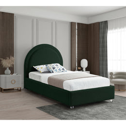 Meridian Milo Green Fabric Twin Bed